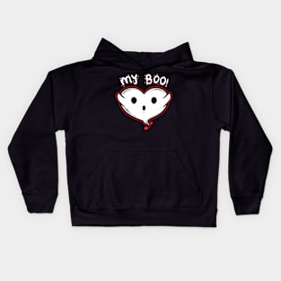 Heart Shaped Ghost Spirit Is My Boo On Halloween Kids Hoodie